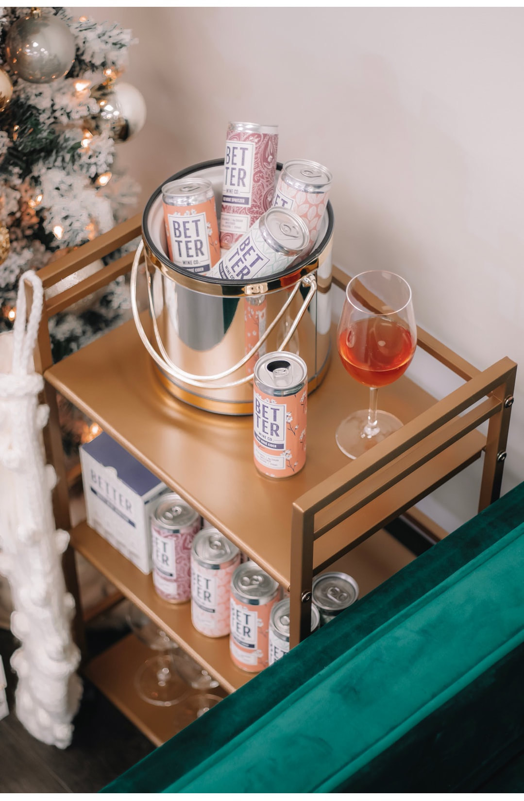 HOLIDAY BAR CART WITH BETTER WINE!